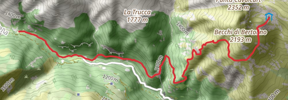 Grande Traversata delle Alpi stage 21 Map