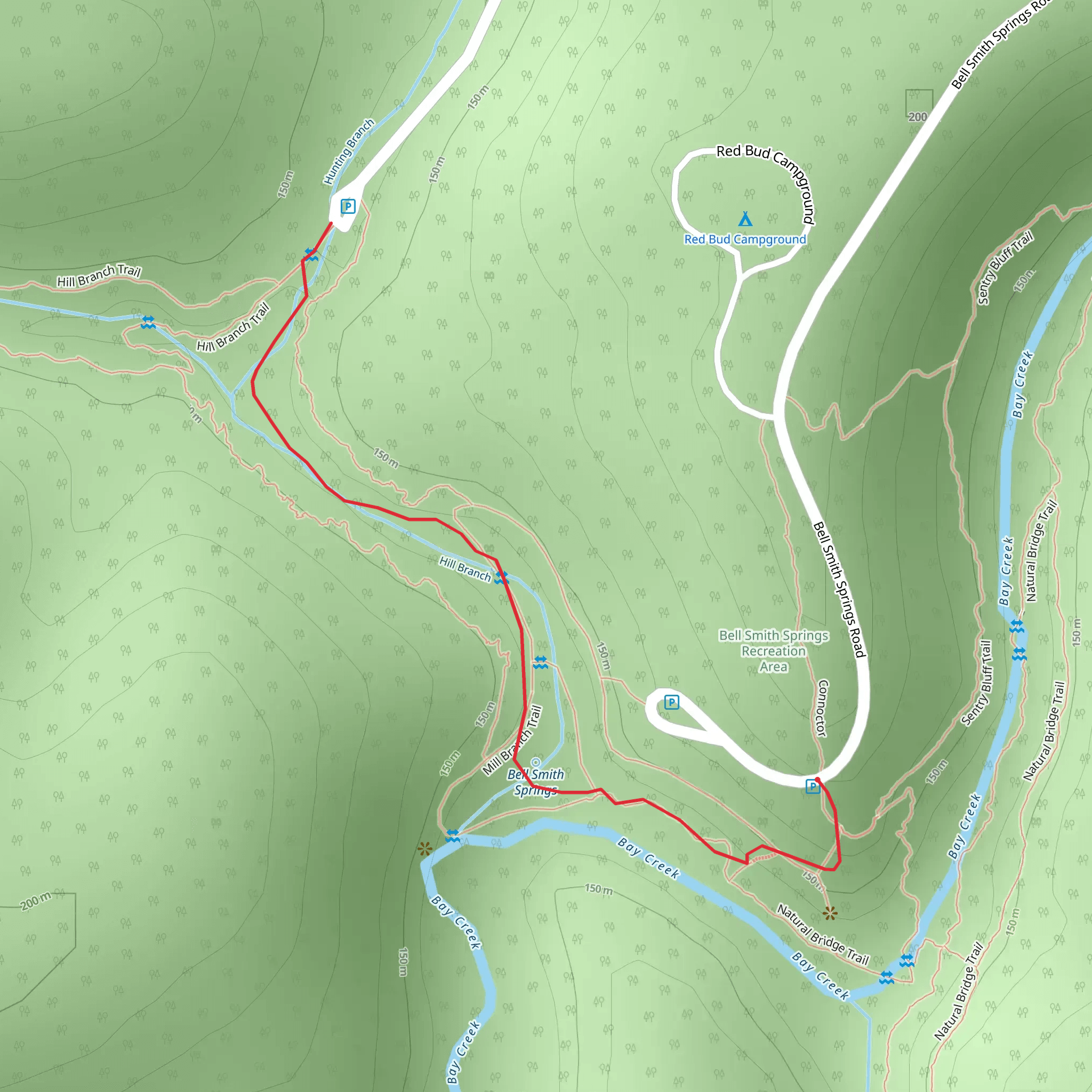 Hill Branch Walkalong mobile static map