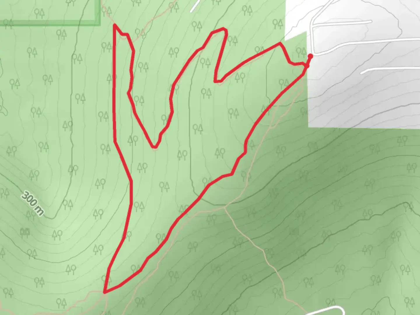 An image depicting the trail Mia Street Loop and its surrounding area.