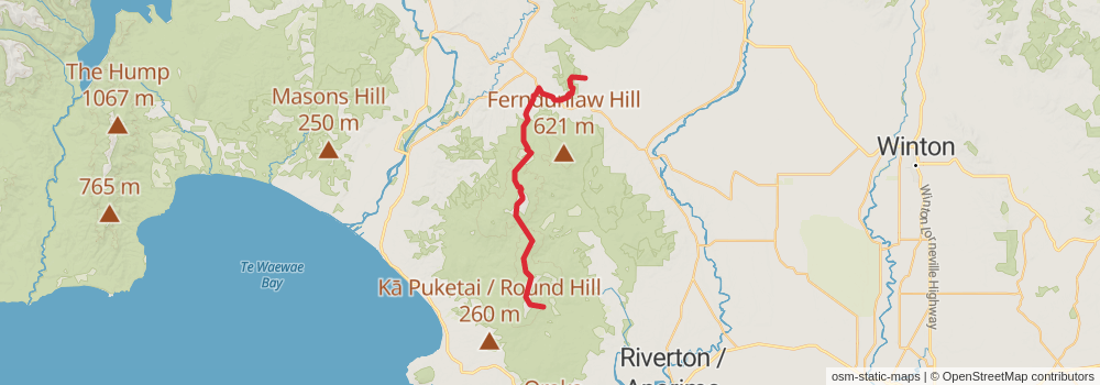 Te Araroa South Island stage 78 Map