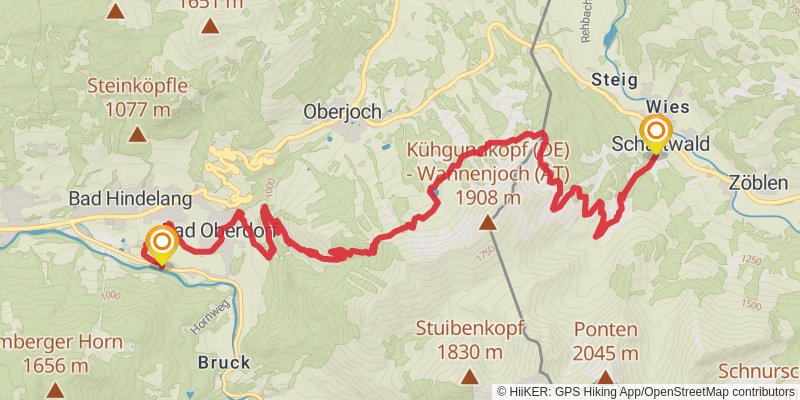 Himmelsstürmer-Route stage 19 Map