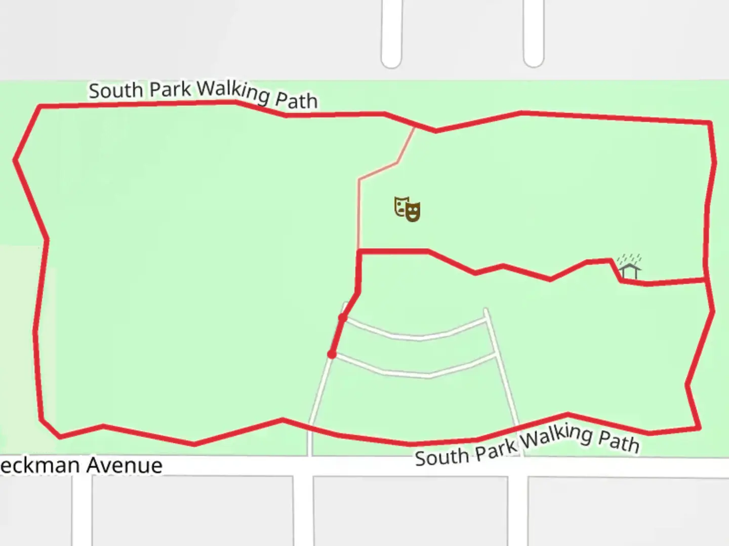 An image depicting the trail Saint Henry South Park Loop and its surrounding area.