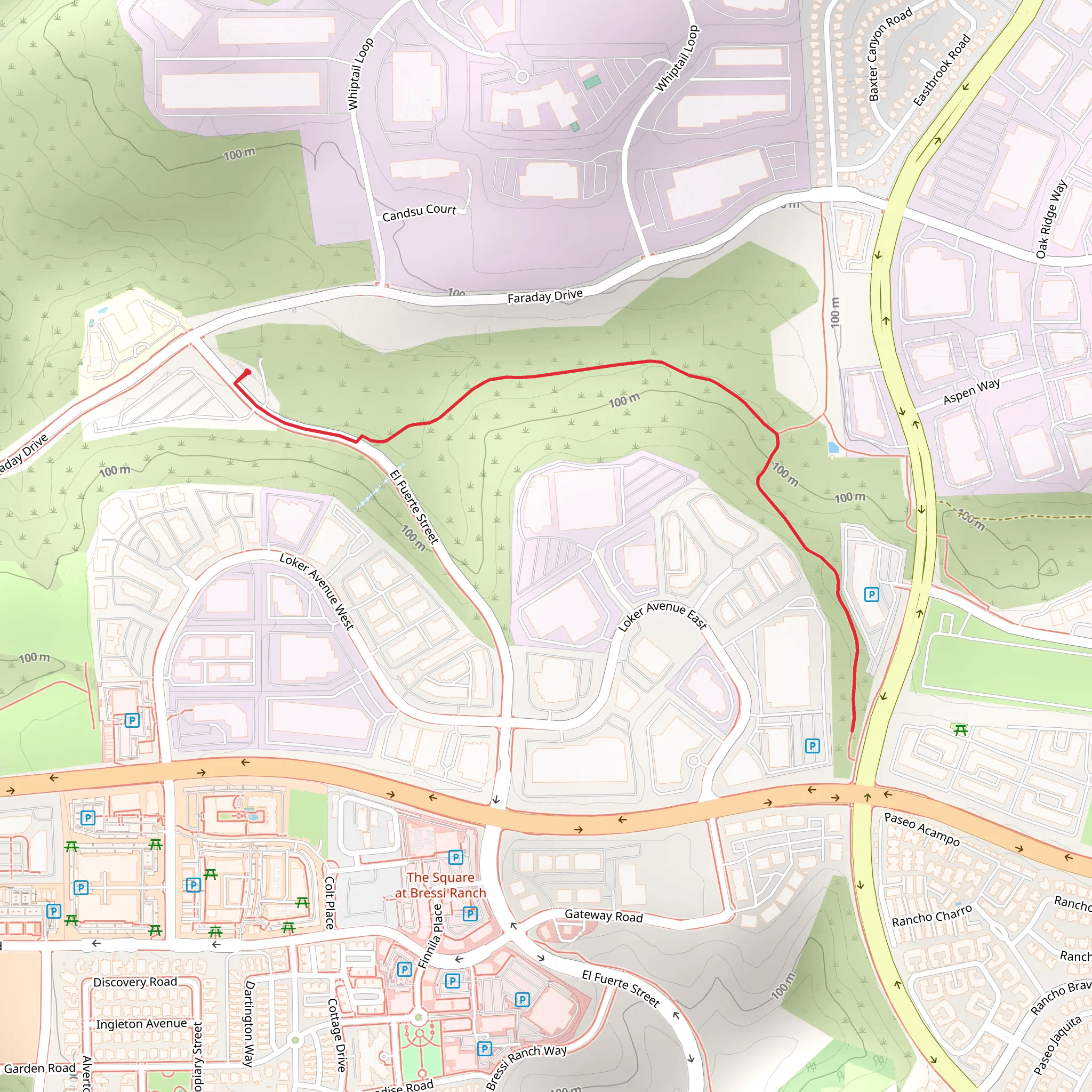 El Fuerte Street Walk mobile static map