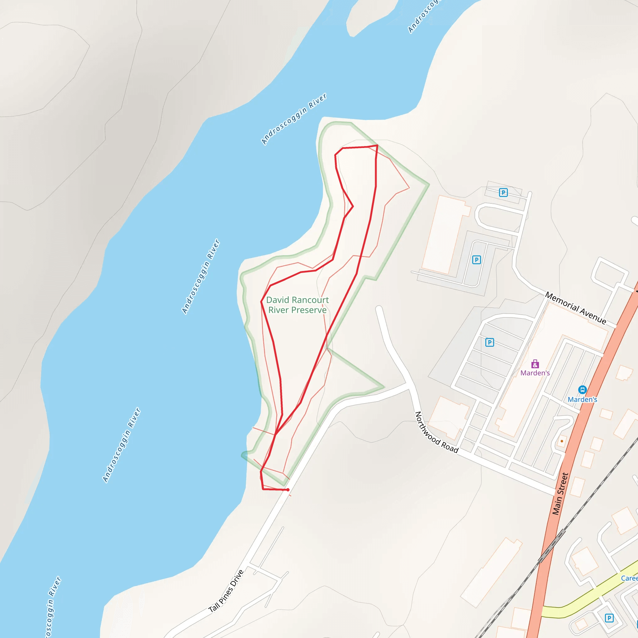 David Rancourt Preserve Loop mobile static map