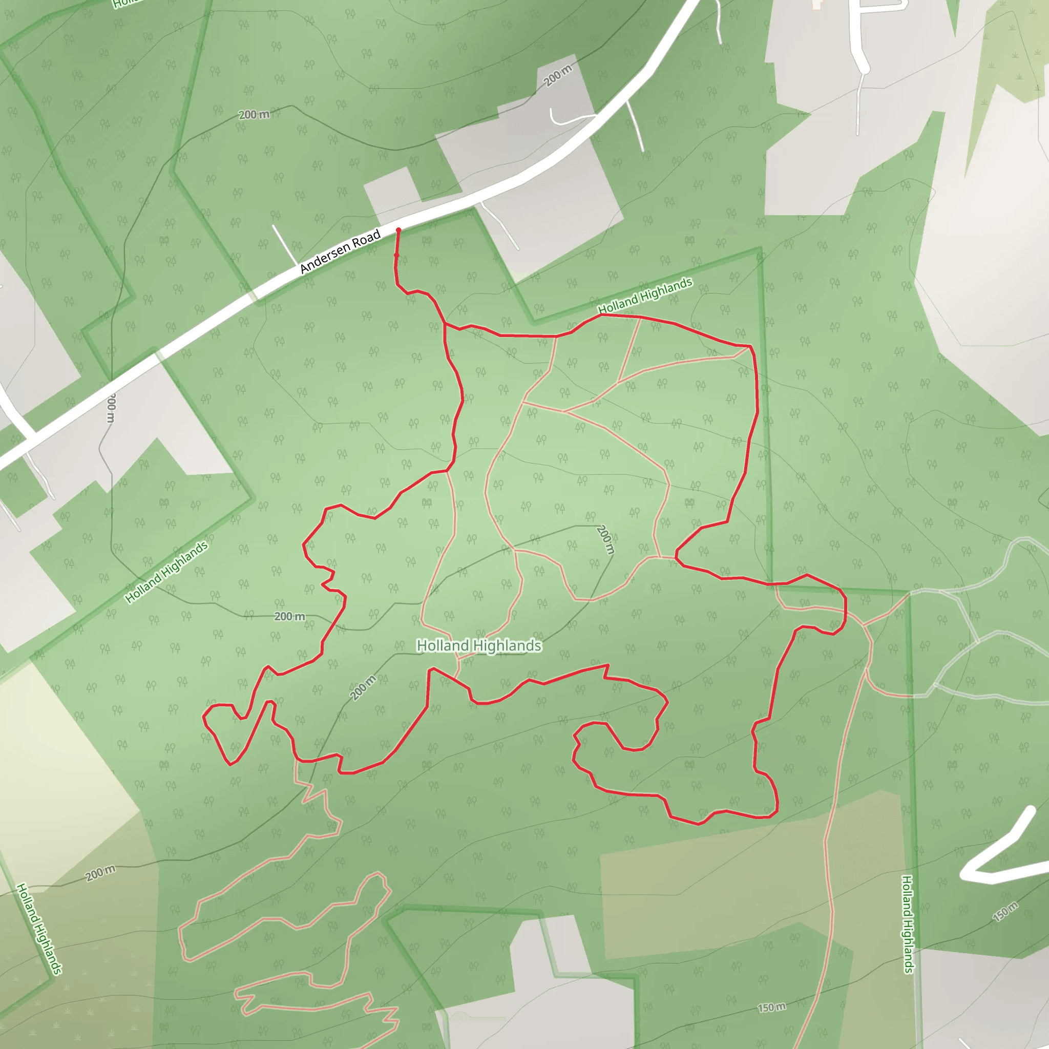 Andersen Road Loop mobile static map