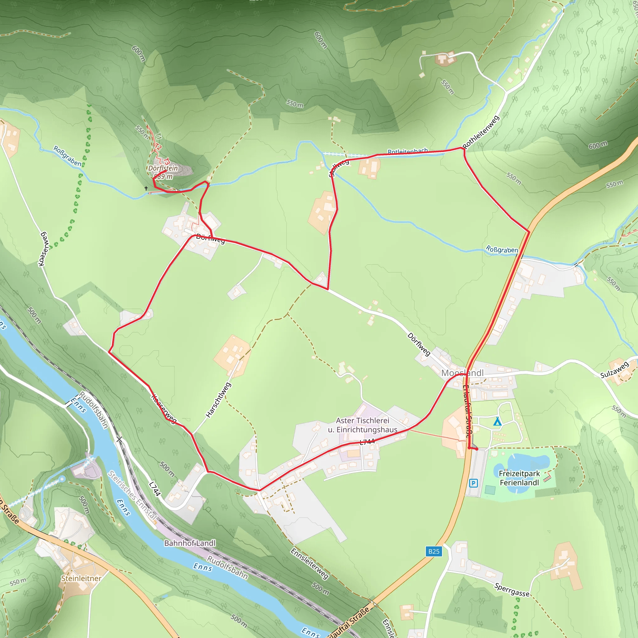 Dörflrunde-Mooslandl mobile static map