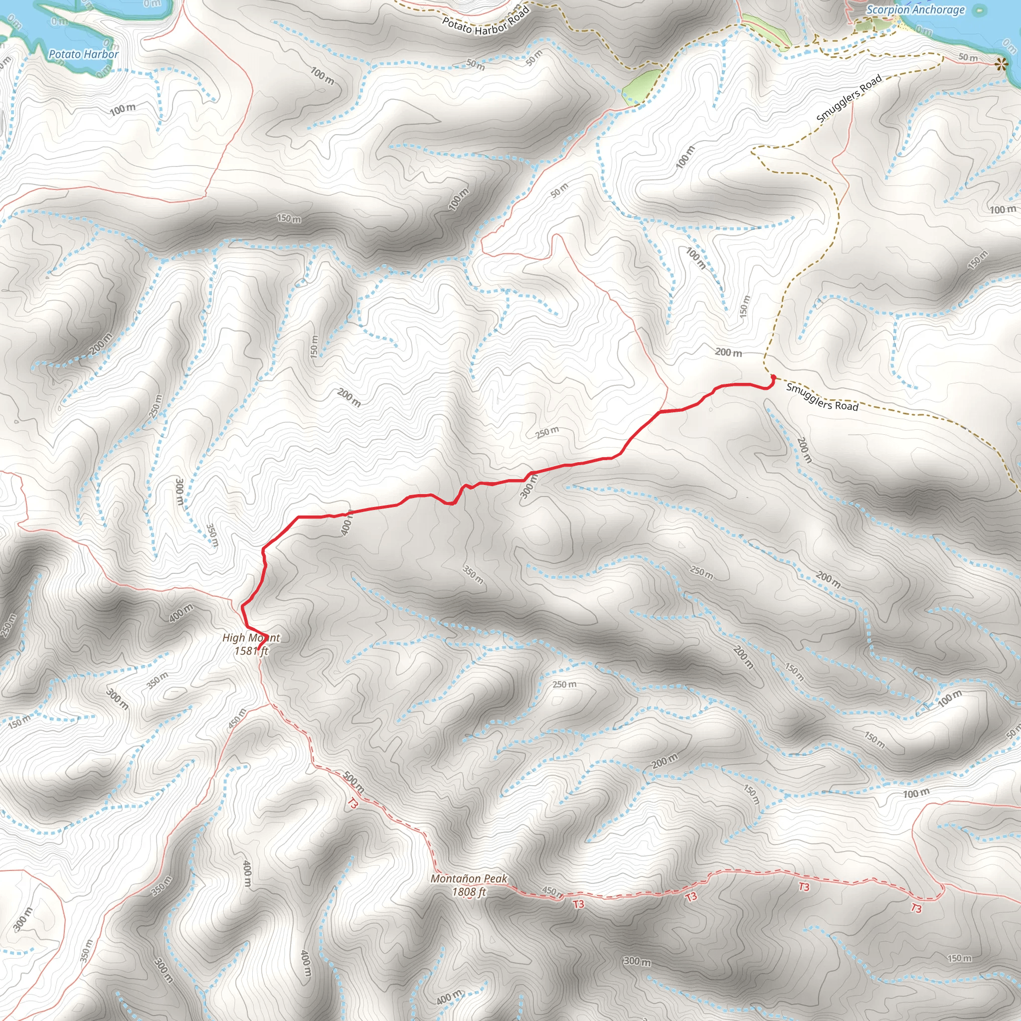 High Mount Trail mobile static map