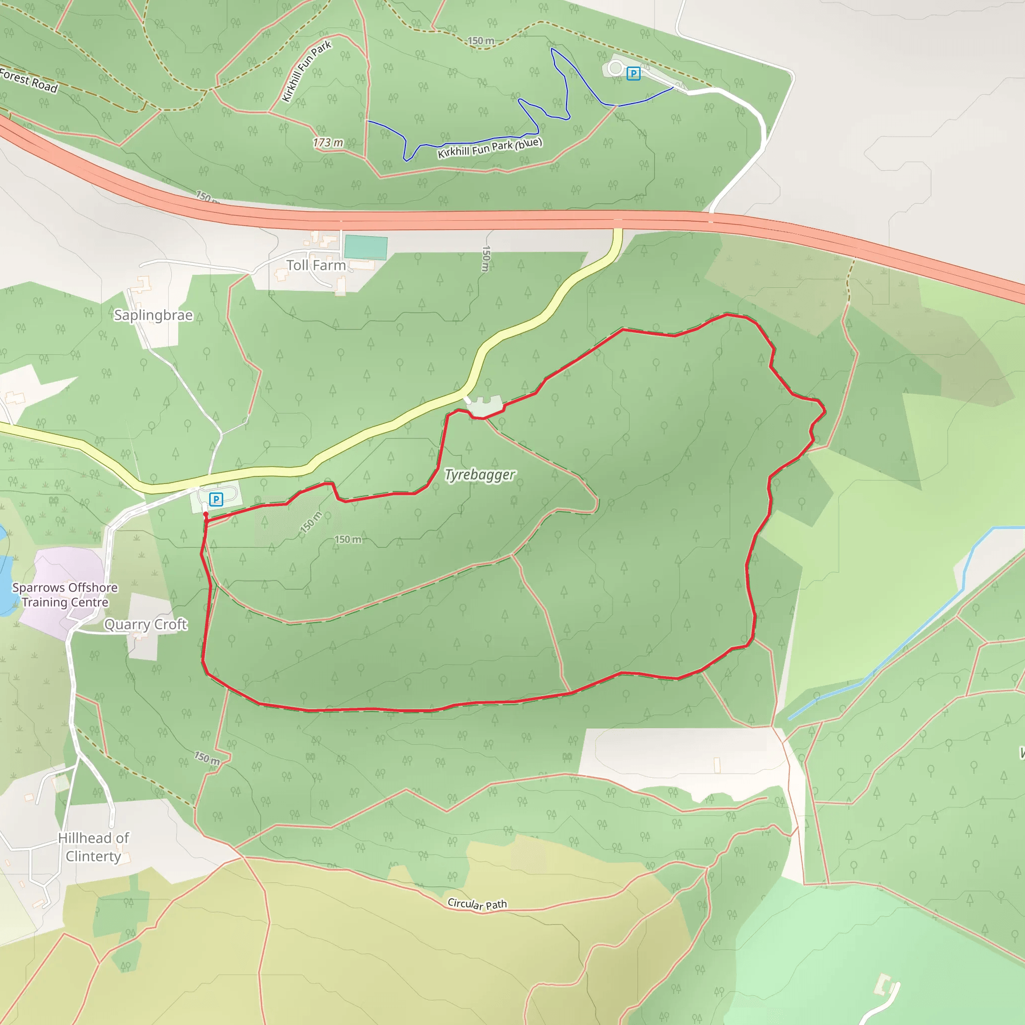 The Robbers' Loop Trail mobile static map