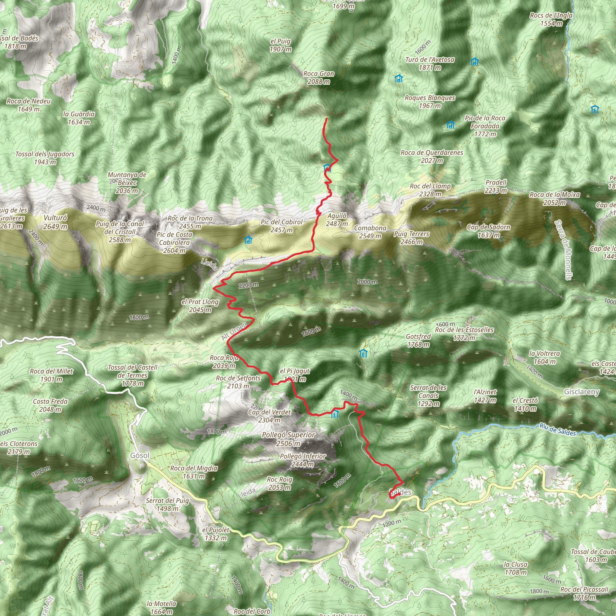 Saldes - Prat d'Aguilo Refuge PR C 124 - 1 mobile static map
