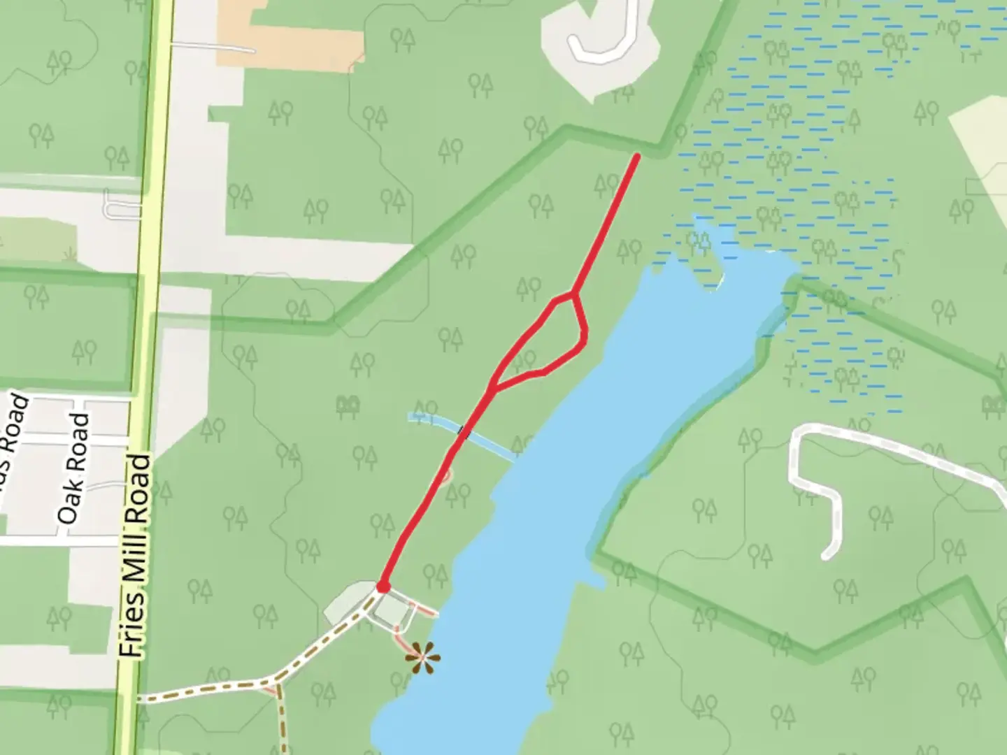 An image depicting the trail Trash Zone and its surrounding area.