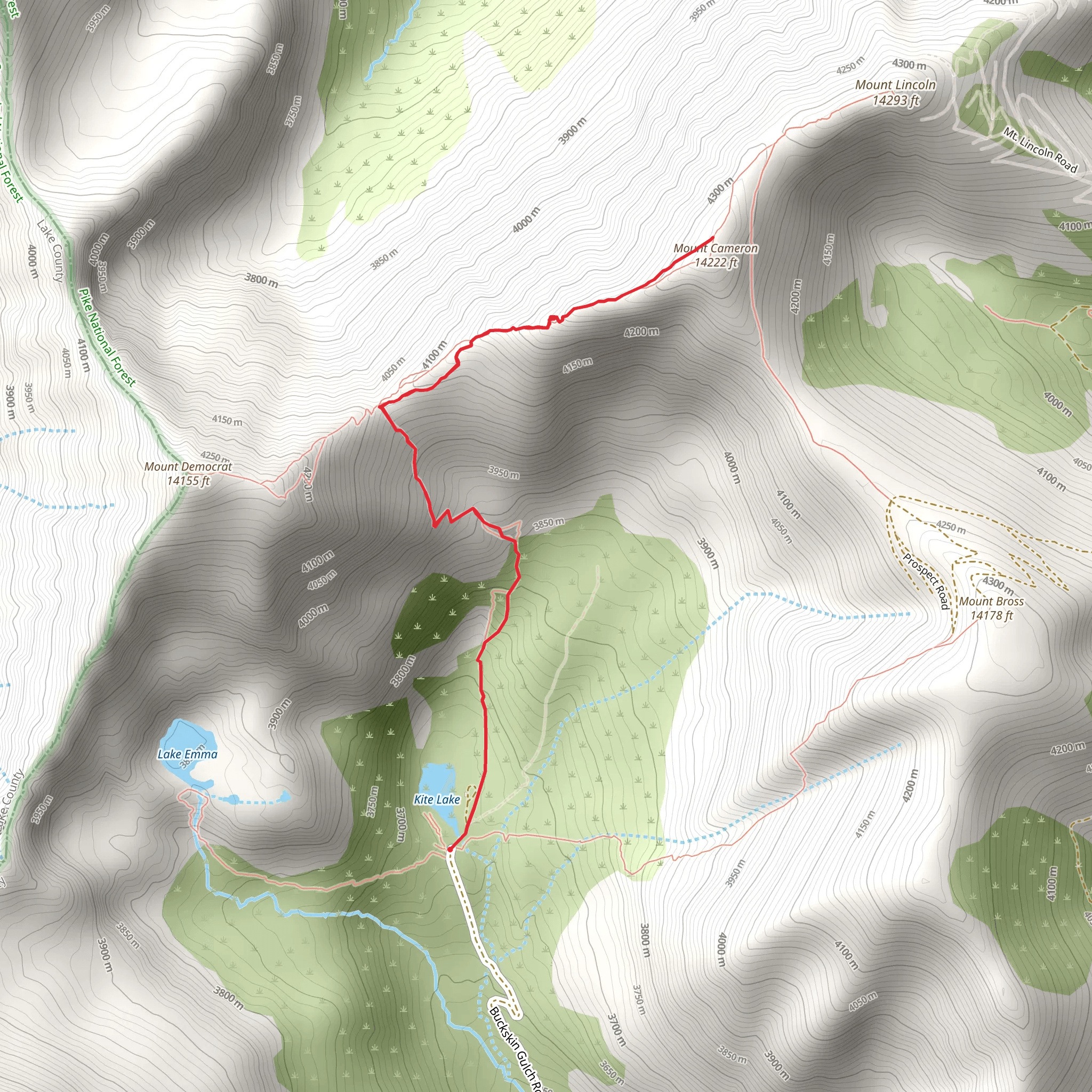 Mount Cameron from Kite Lake mobile static map