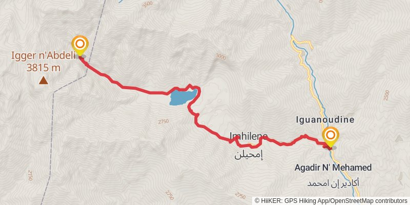 Toubkal Circuit stage 4 Map