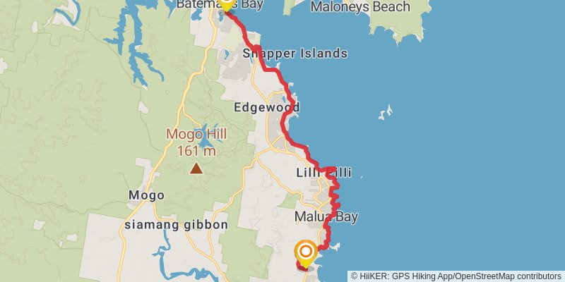 The Great South Coast Walk stage 17 Map
