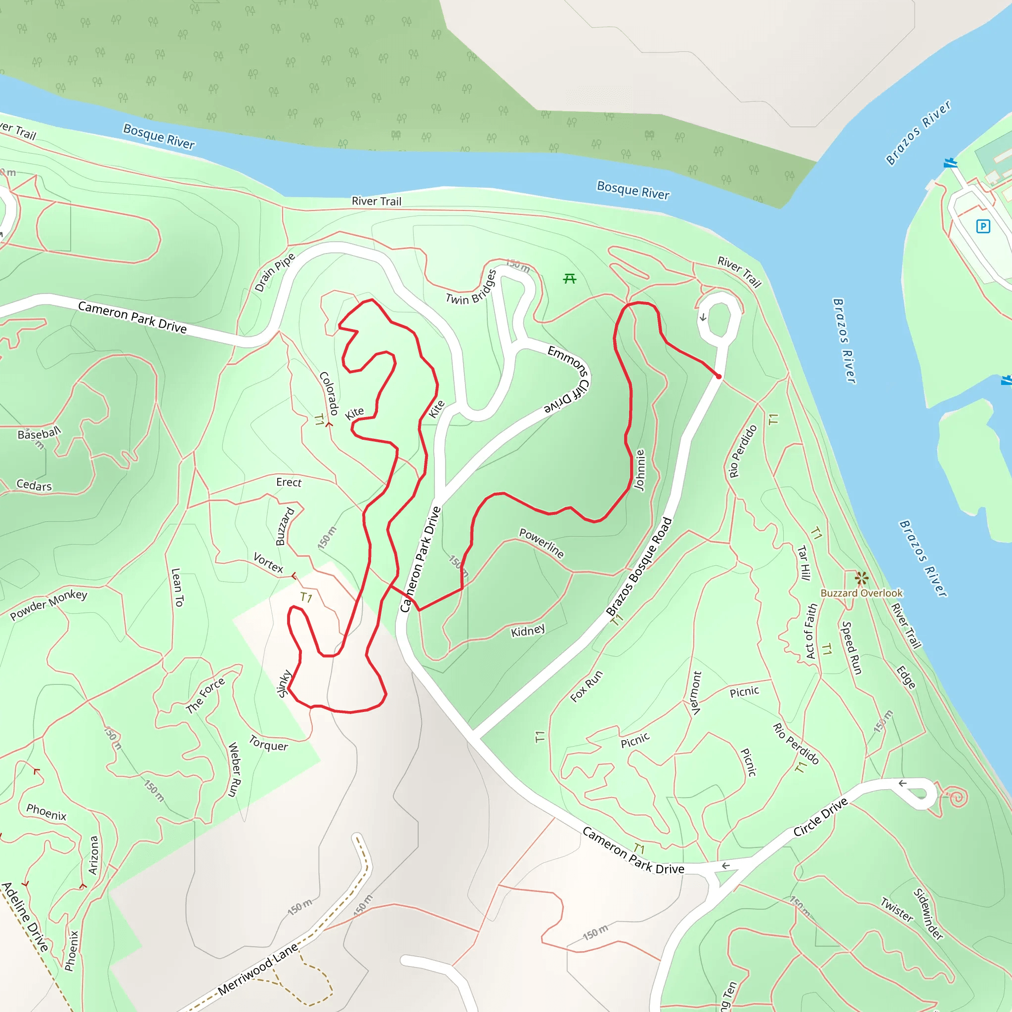 Johnnie, Slinky and Kite Loop mobile static map