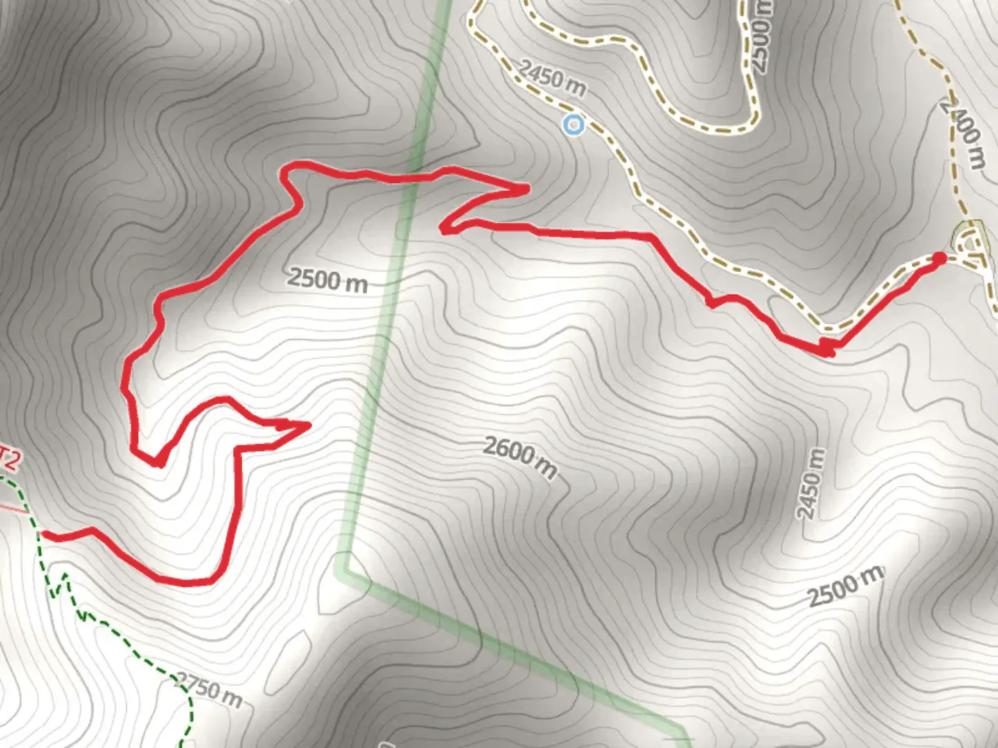 An image depicting the trail New Canyon Trail and its surrounding area.