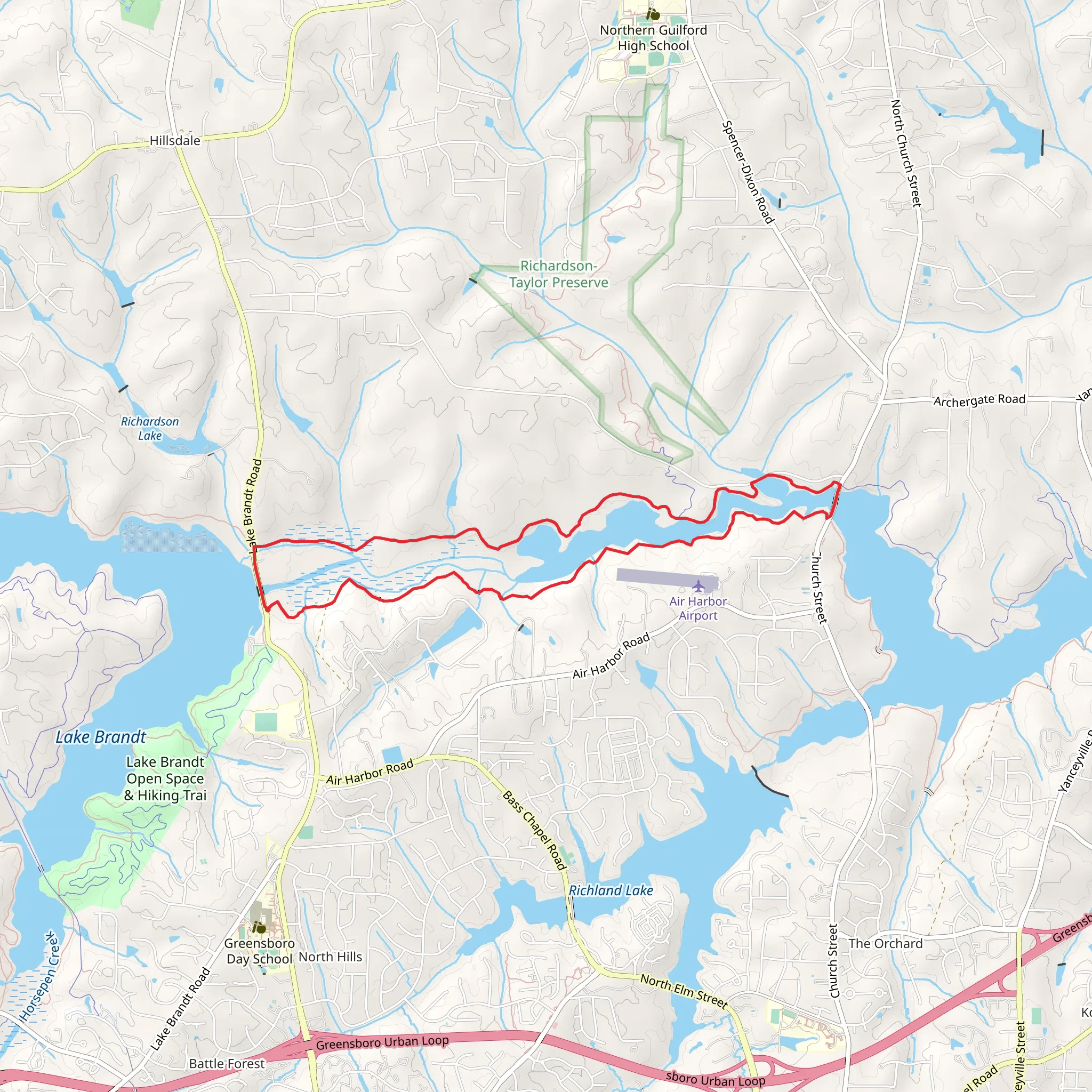 Reedy Fork Loop mobile static map