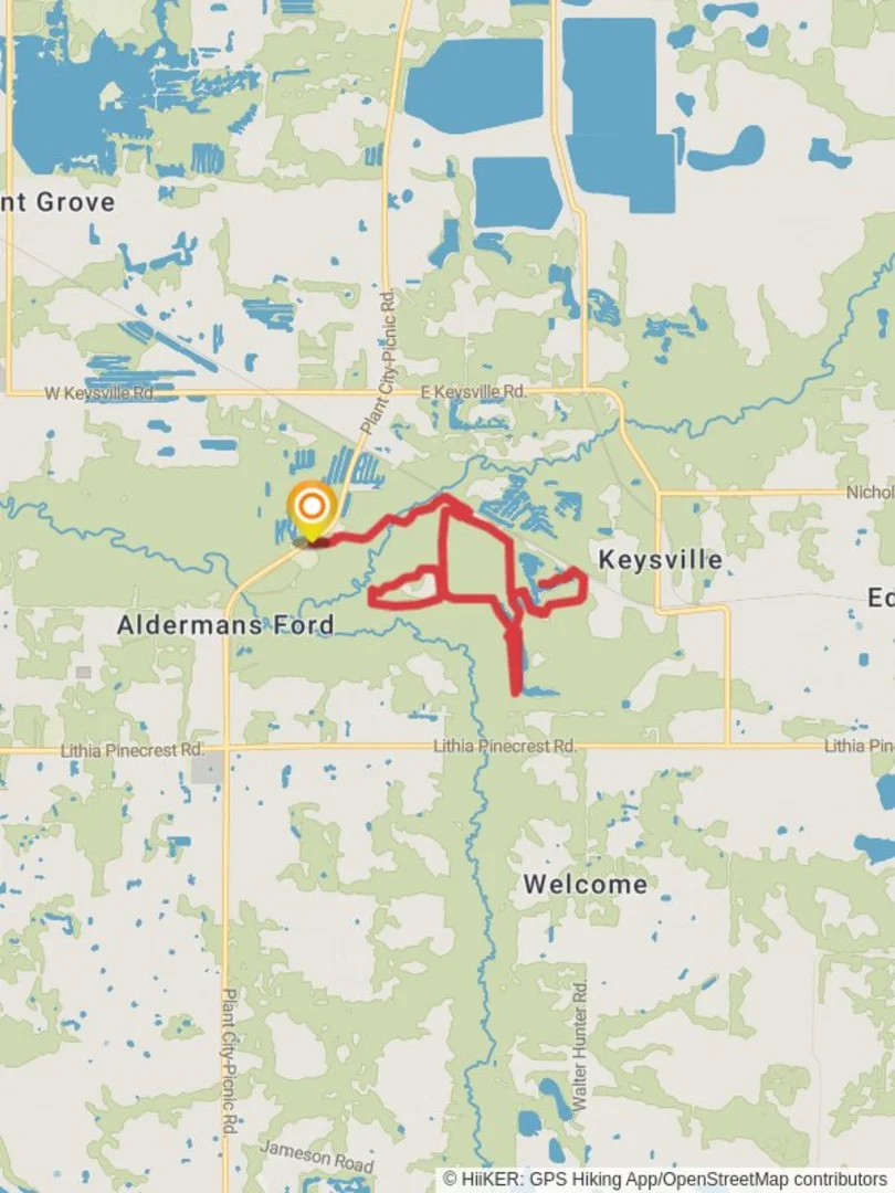 An image depicting the trail Alafia River Corridor Trail and its surrounding area.