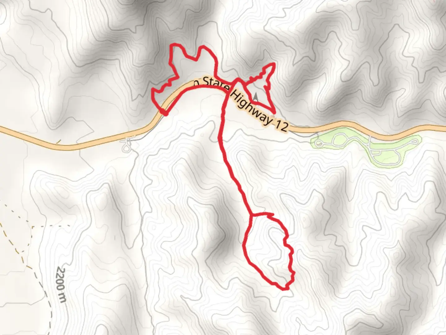 An image depicting the trail Birdseye Trail and Golden Wall Trail and its surrounding area.