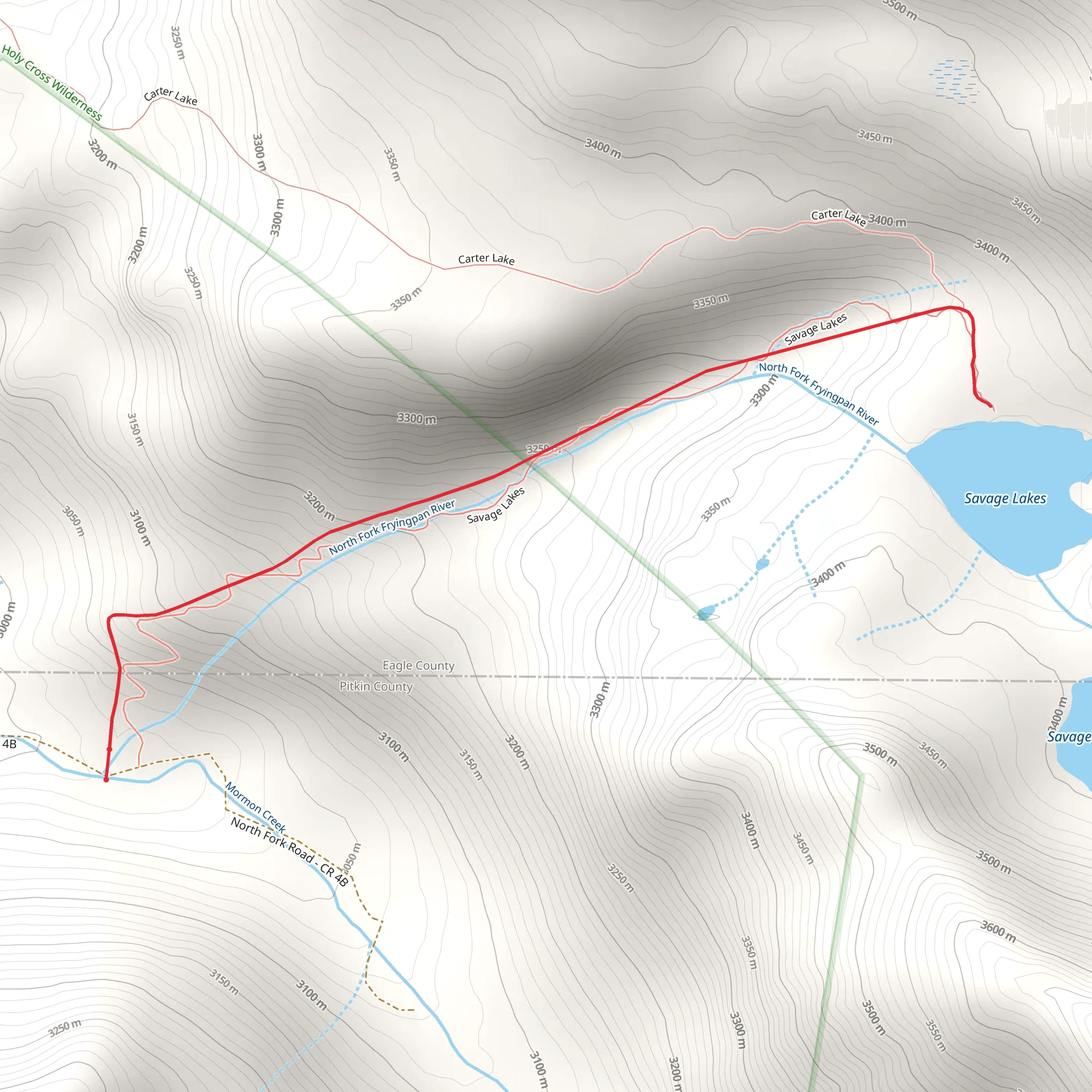 Savage Lakes Trail mobile static map