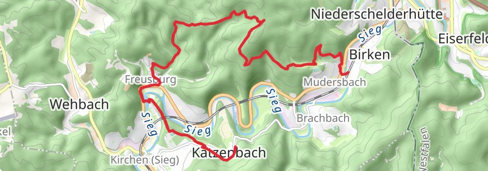 Natursteig Sieg stage 12 Map