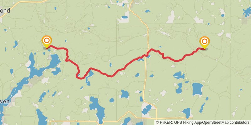 North Country Trail - Wisconsin stage 10 Map