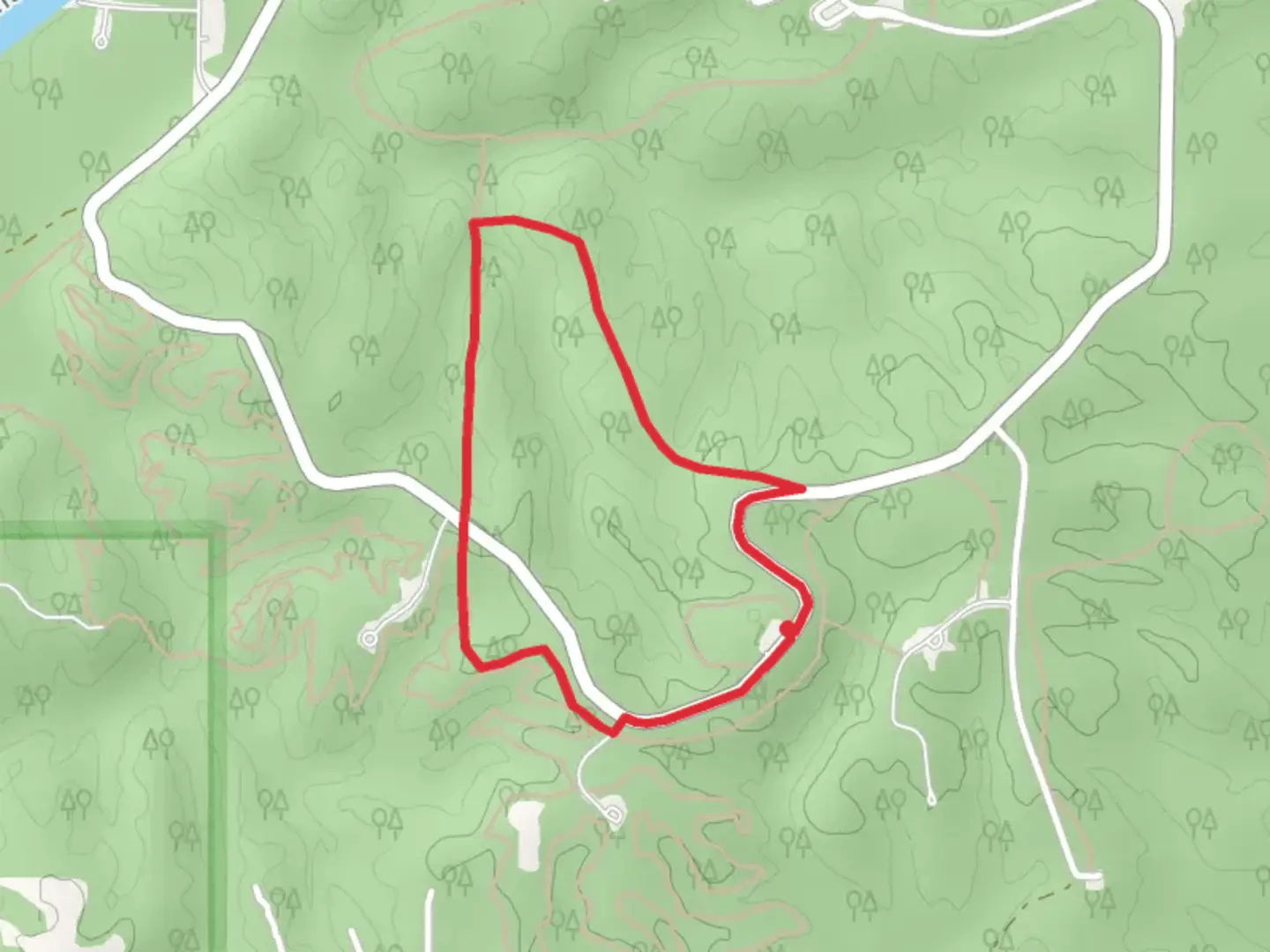 An image depicting the trail Harmonie State Park Loop and its surrounding area.