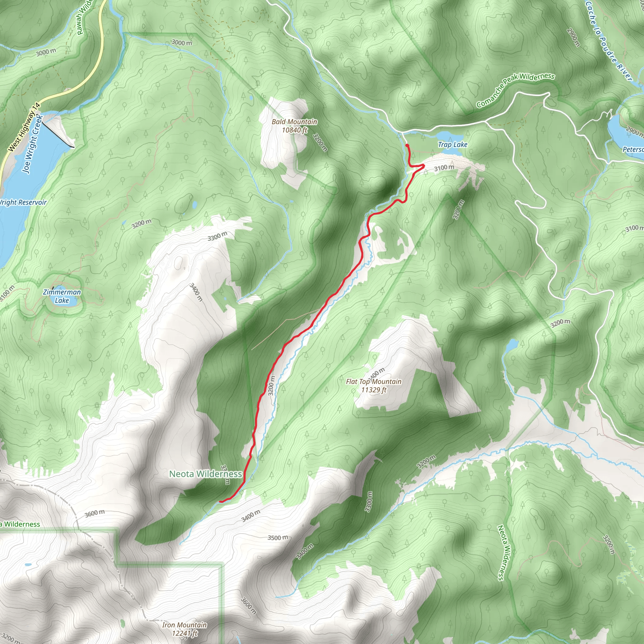 Trap Creek mobile static map