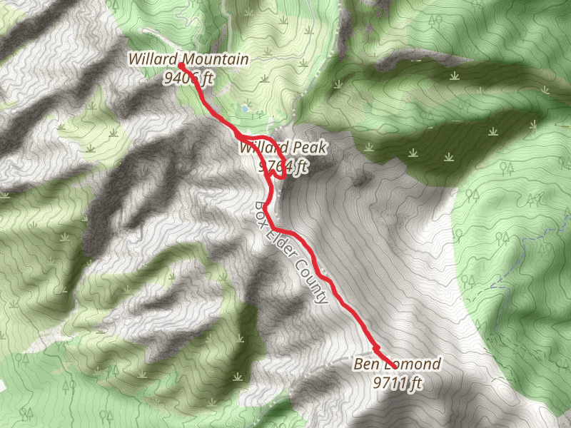 Willard Peak and Ben Lomond via Skyline North Trail and Inspiration Point Trail