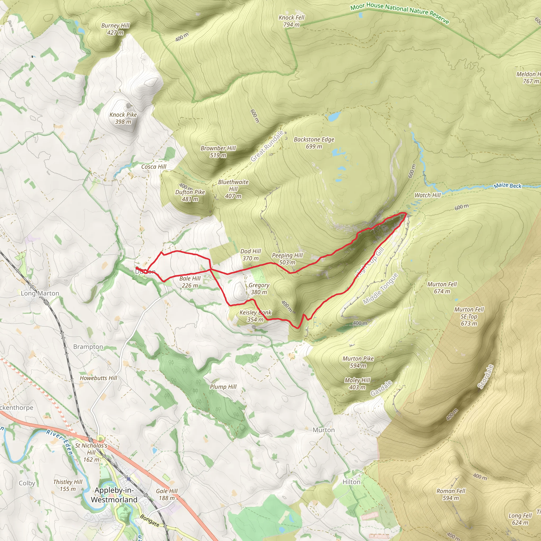 High Cup Nick Fell Race mobile static map