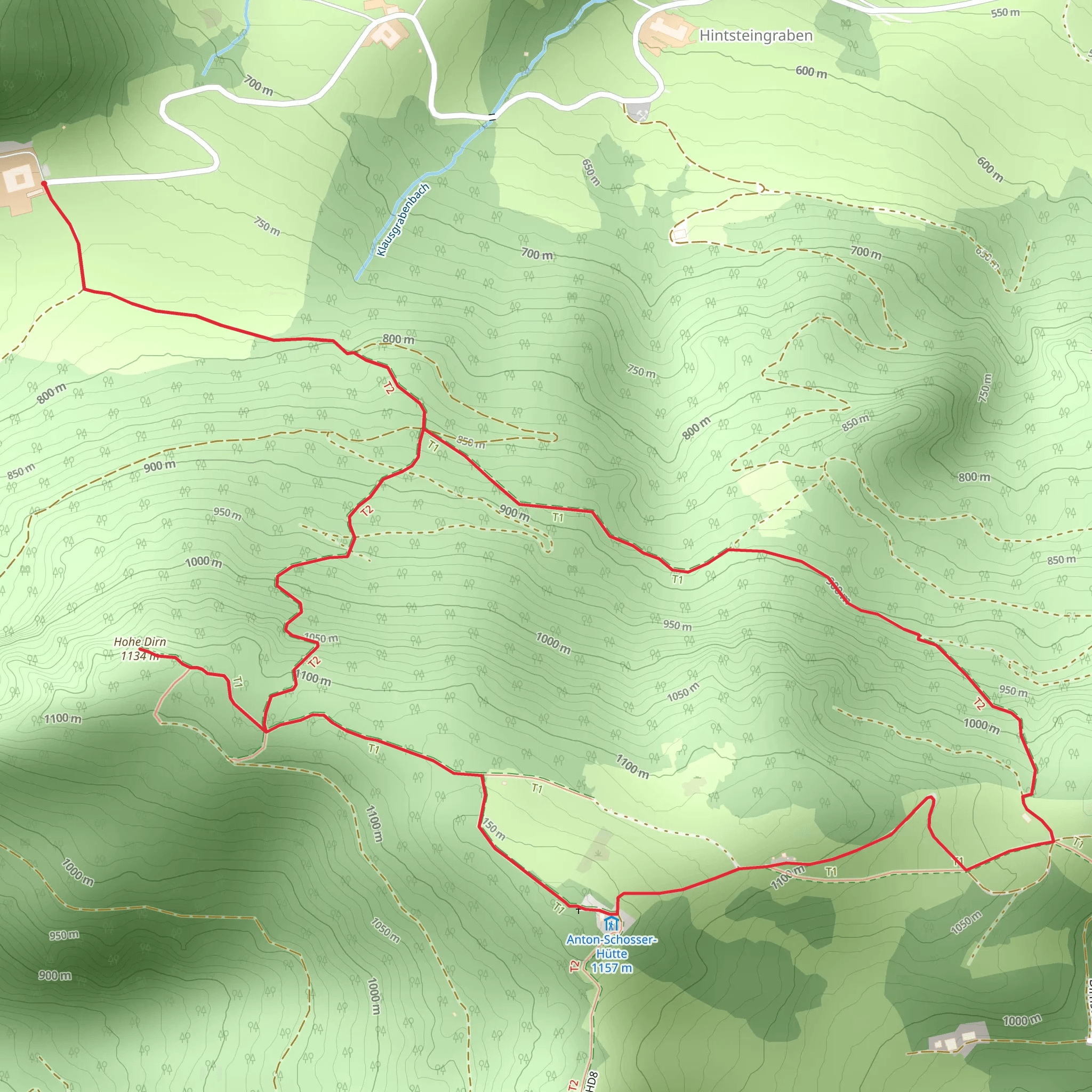 Hintstein Loop Trail mobile static map