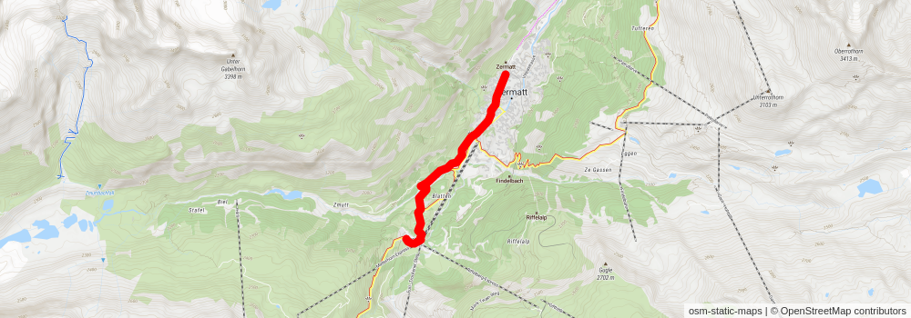 Monte Rosa Trek stage 5 Map
