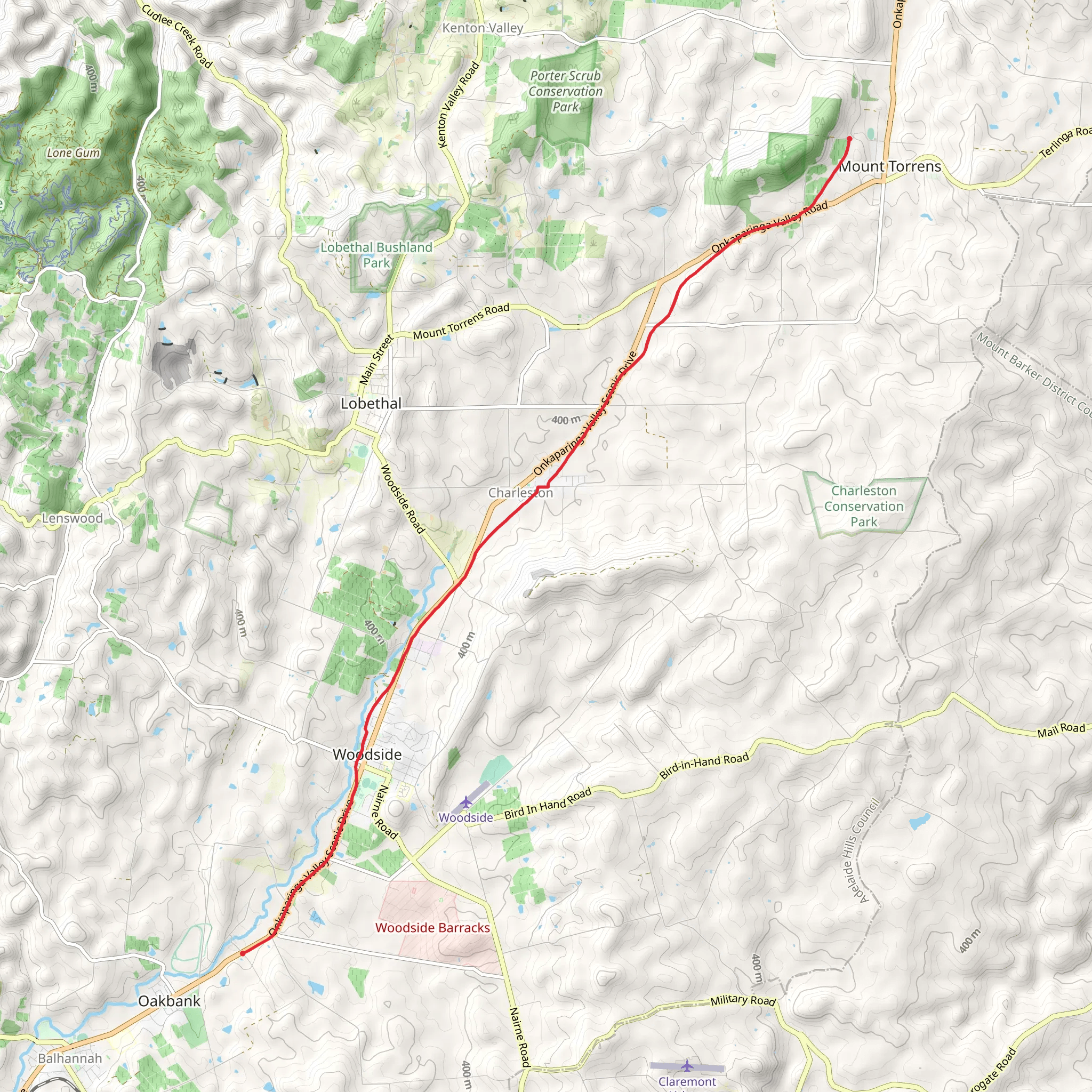 Amy Gillett Track mobile static map