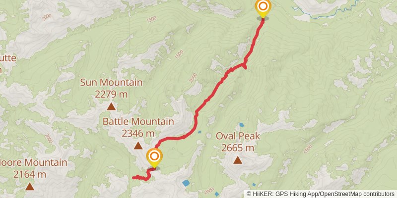 Eagle Pass via Eagle Creek Trail stage 2 Map