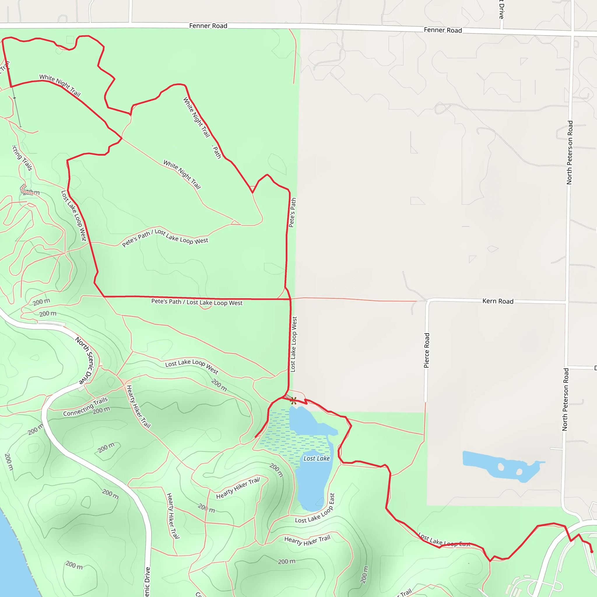 Lost Lake - Muskegon State Park Loop mobile static map