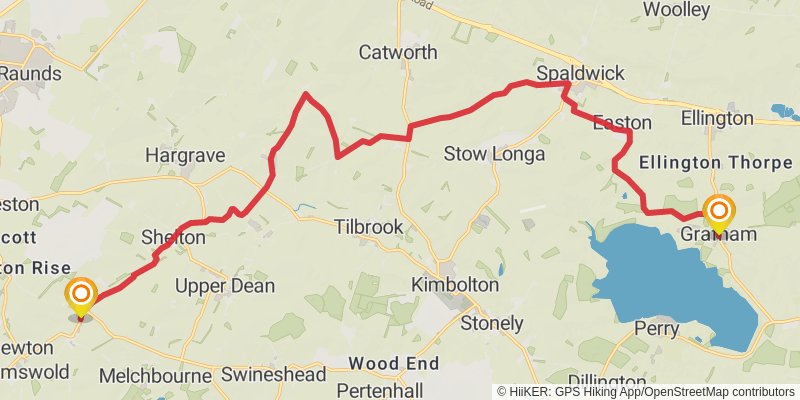 Three Shires Way stage 3 Map
