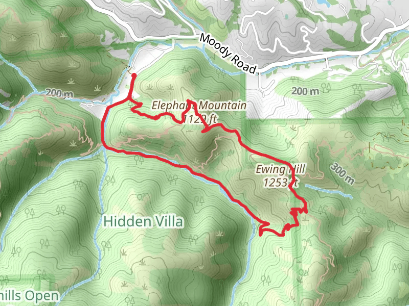 Elephant Mountain - Hostel Trail - Creek Loop Trail