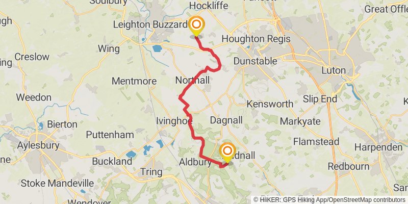 St Bernard's Way stage 25 Map