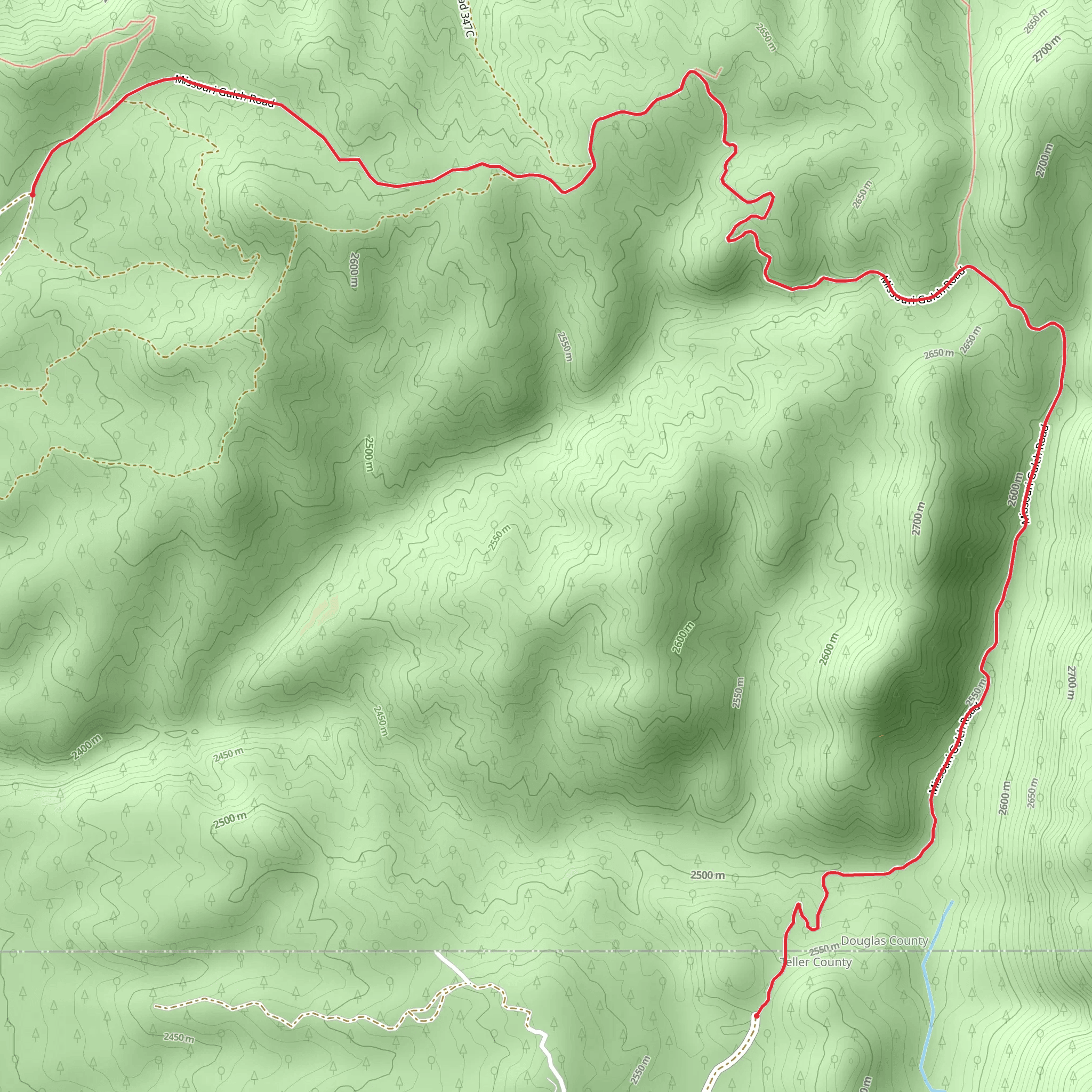 Forest Road 347 Walk mobile static map