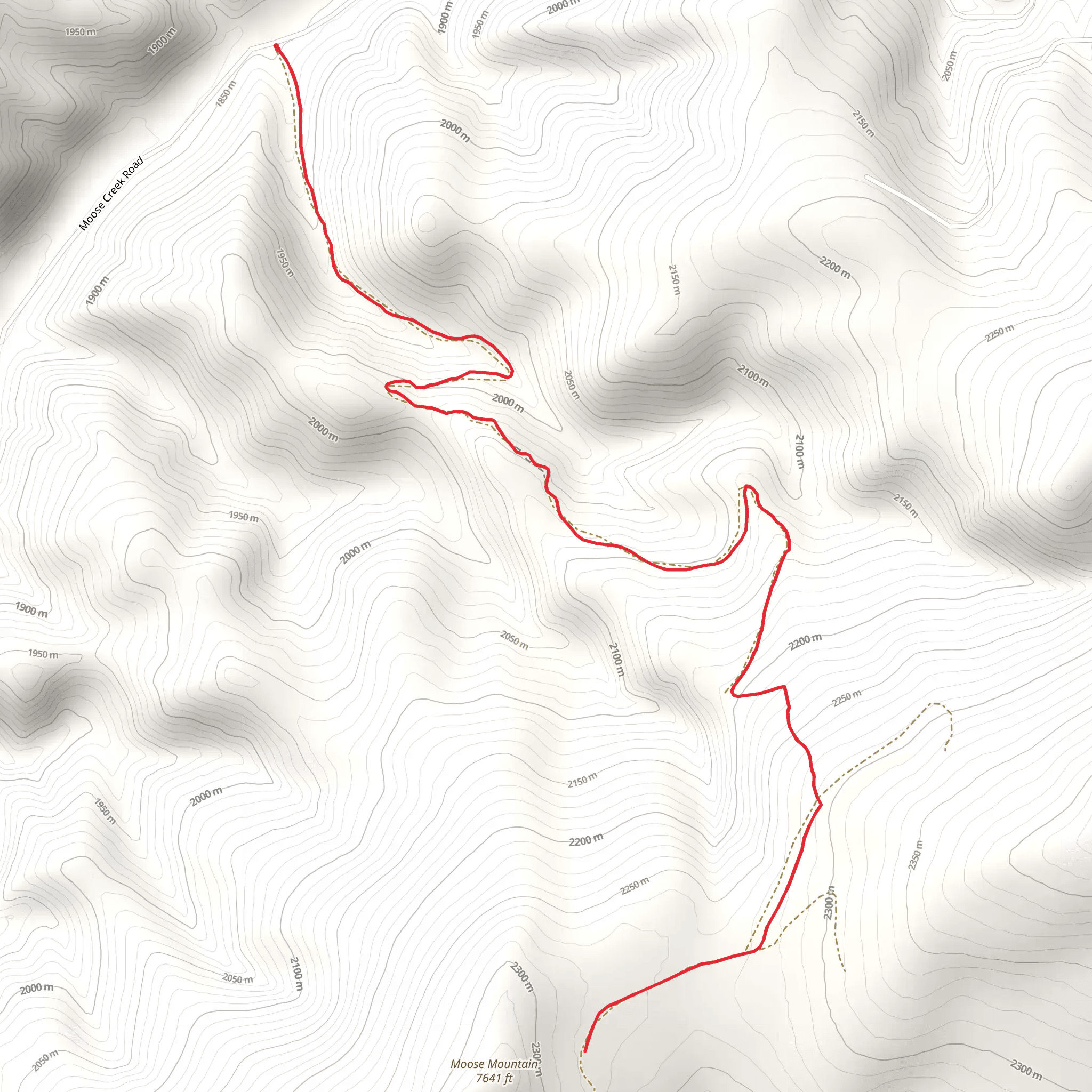 Moose Bottle Trail mobile static map