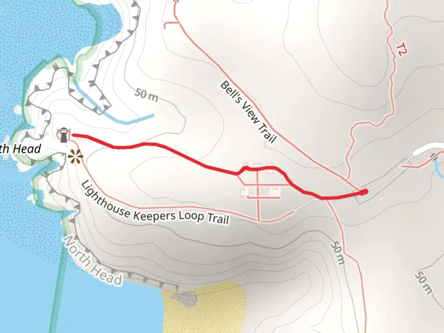 An image depicting the trail Lighthouse Keepers Trail and its surrounding area.