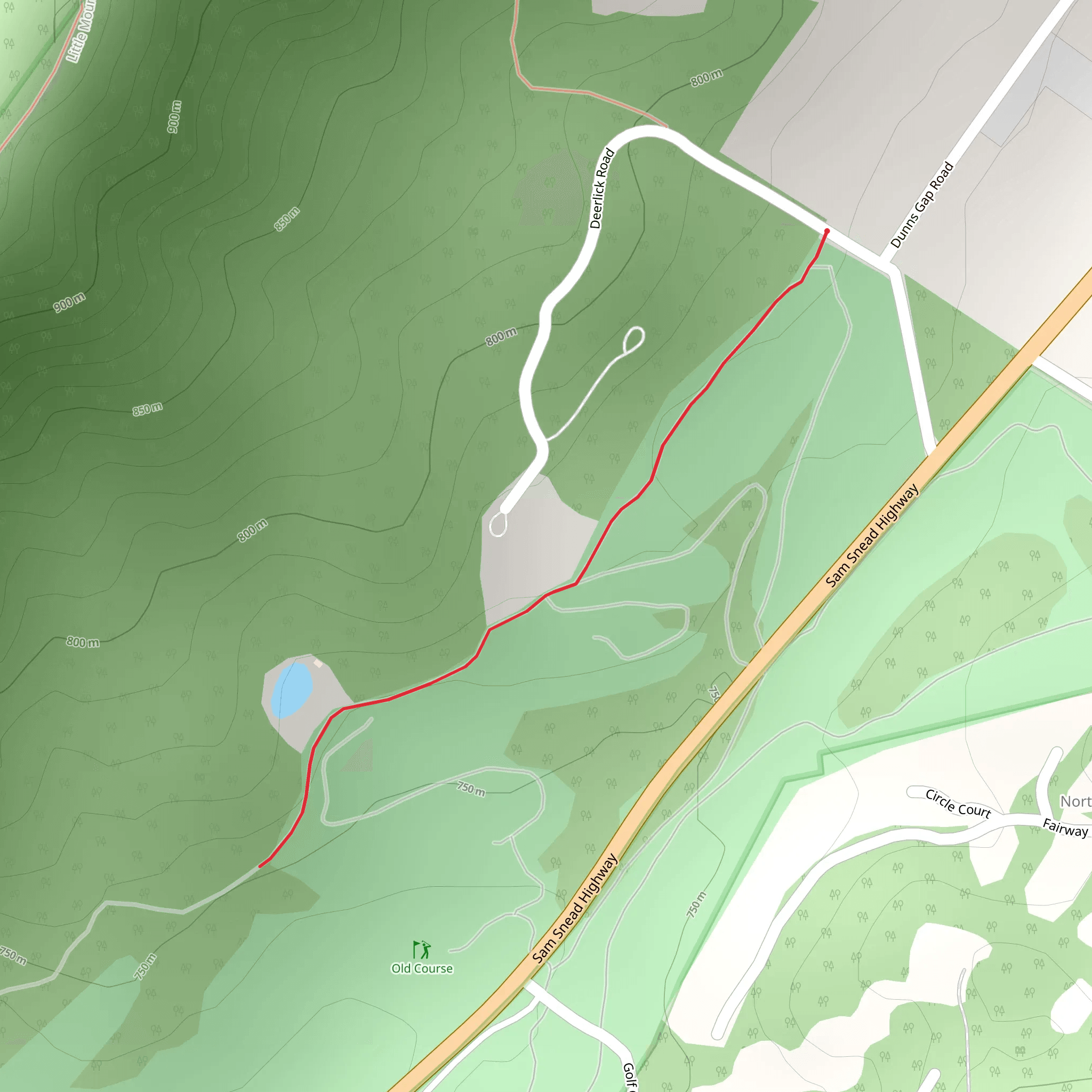 Deerlick Road Walk mobile static map