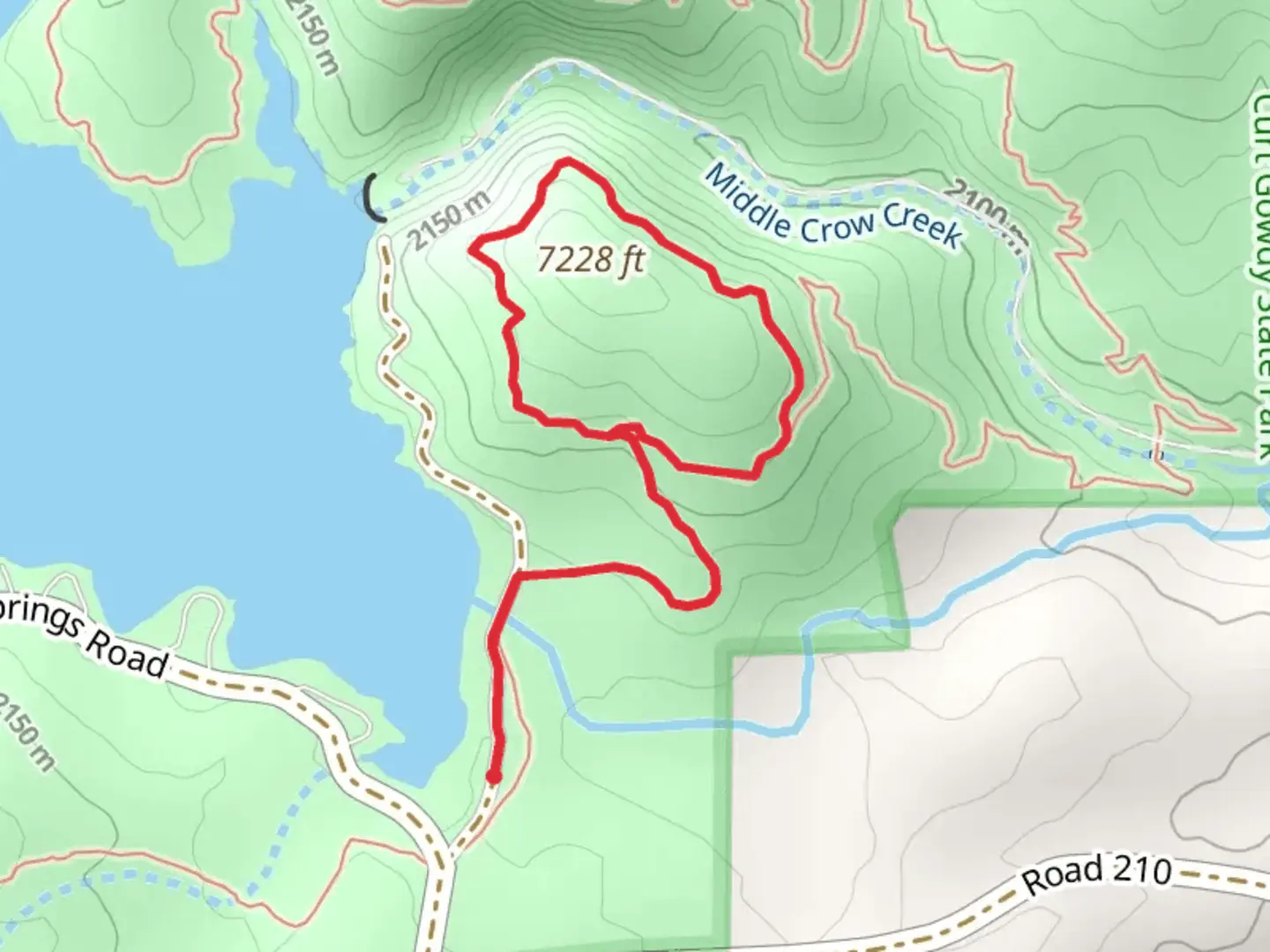 An image depicting the trail Highline and Canyons Loop and its surrounding area.