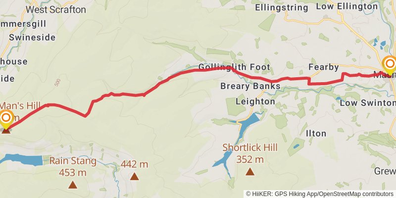 Wild Yorkshire Way stage 19 Map