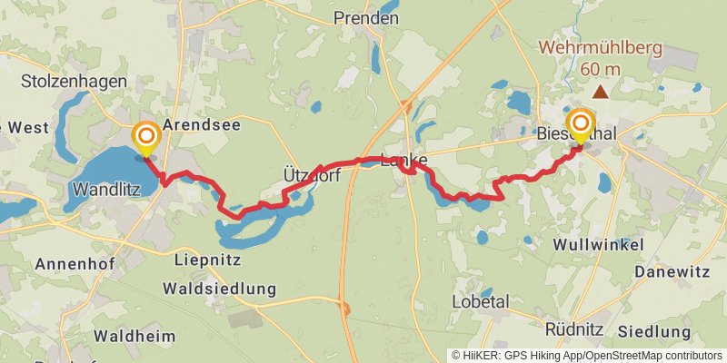 66-Seen-Wanderweg stage 5 Map