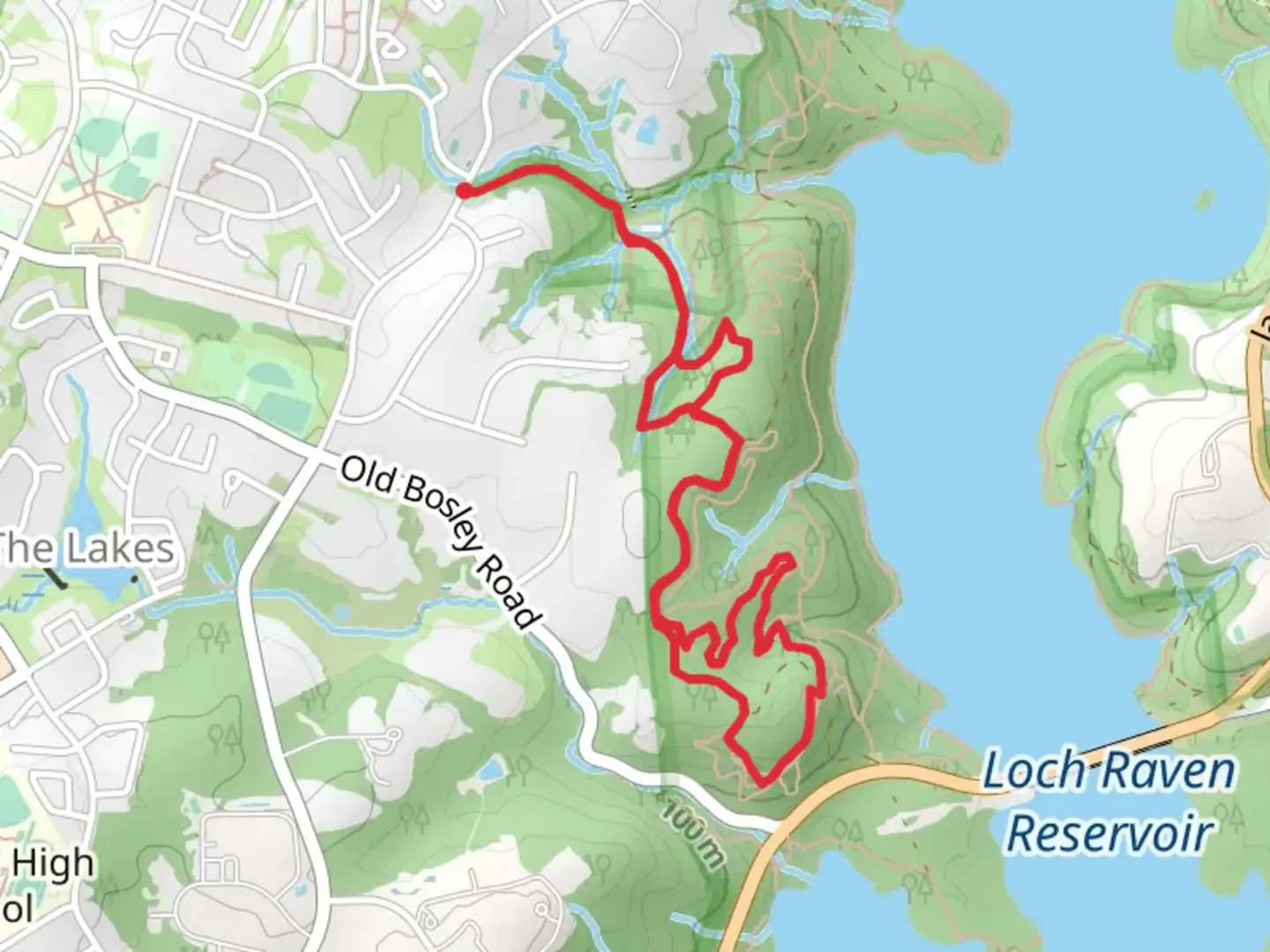 An image depicting the trail Merryman's Mill Upper and Yellow Loop Trail and its surrounding area.