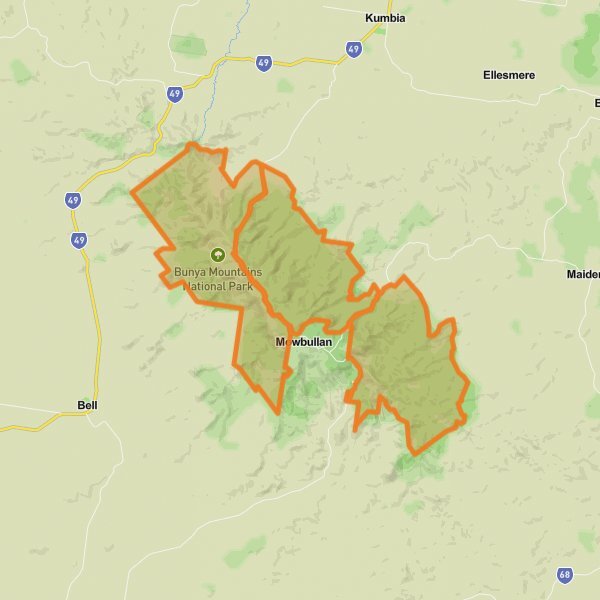 Bunya Mountains National Park mobile static map