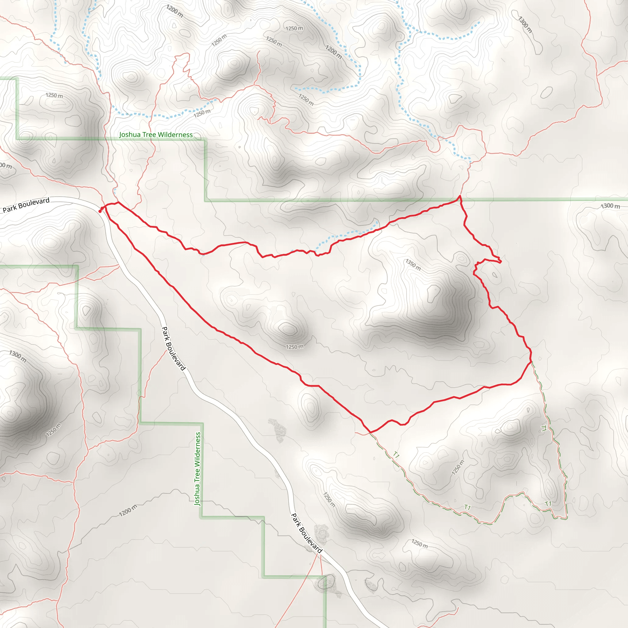 The Maze Loop Trail mobile static map