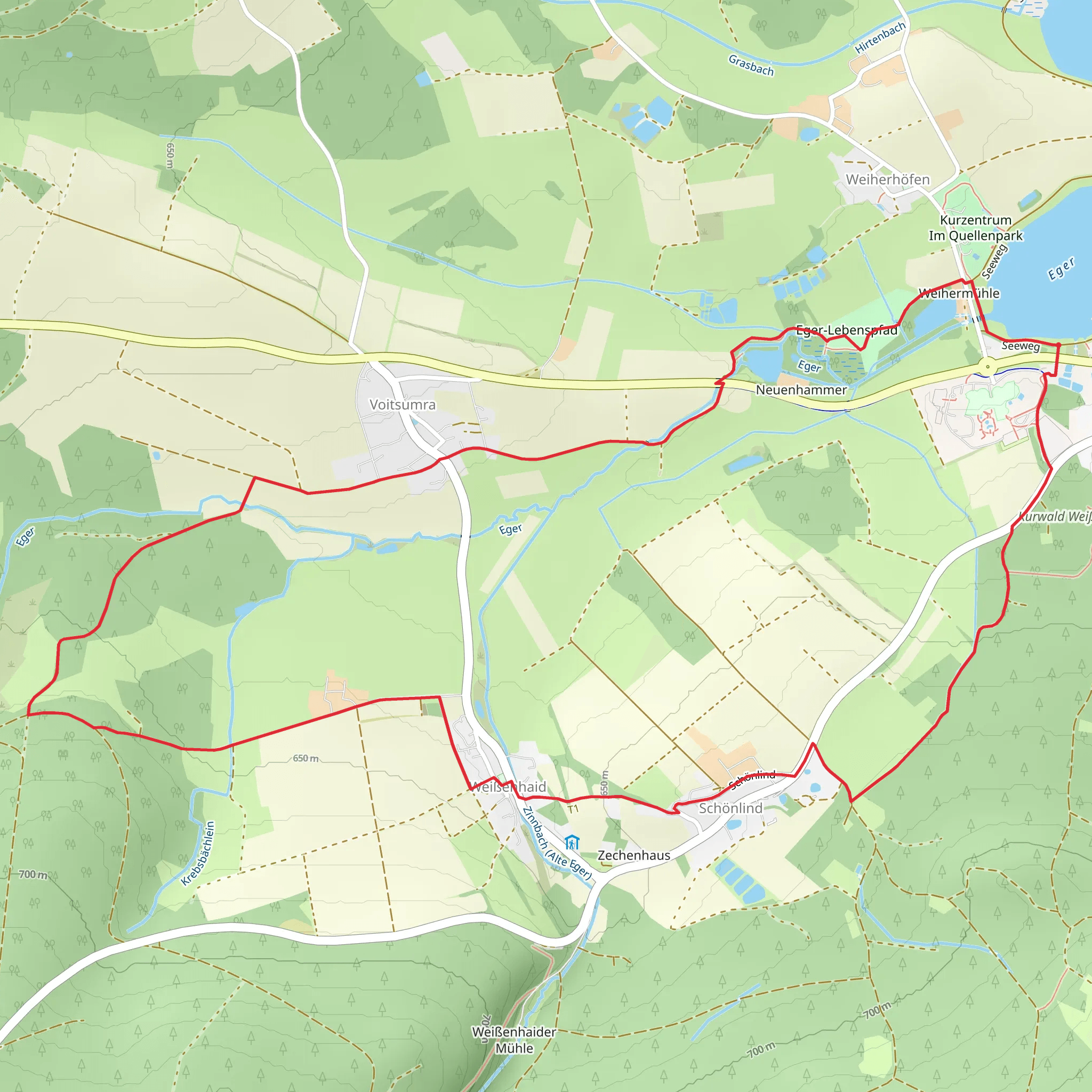 Eger via Rundwanderweg Weissenstadt mobile static map