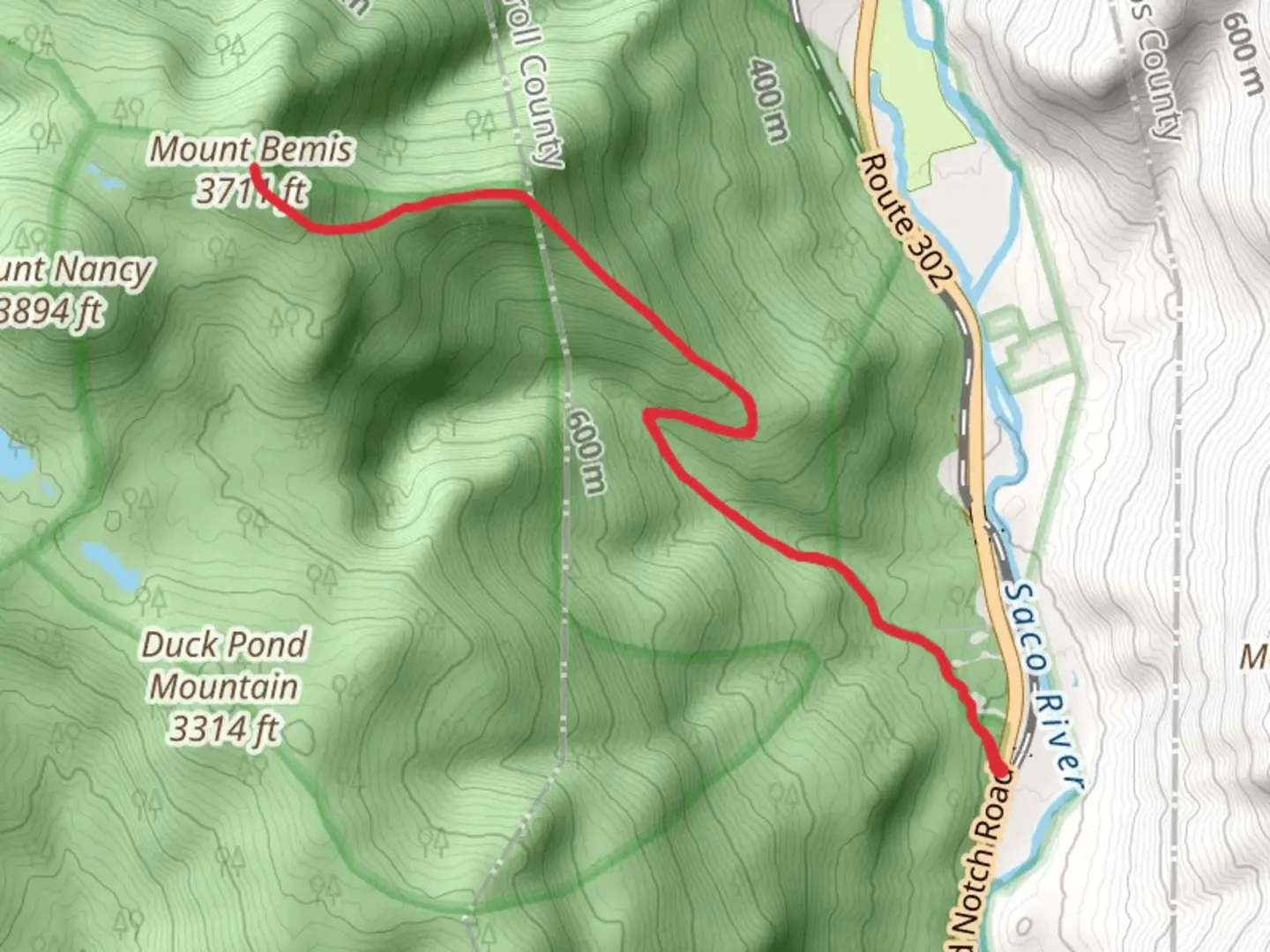 An image depicting the trail Mount Bemis Trail and its surrounding area.