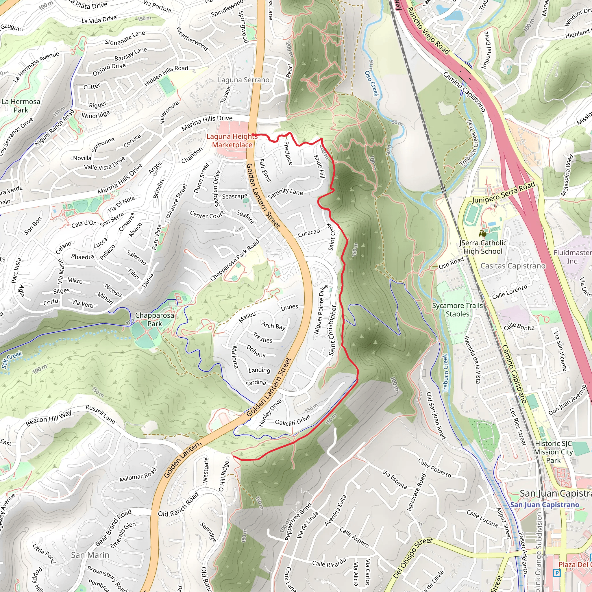 Colinas Ridge Trail mobile static map
